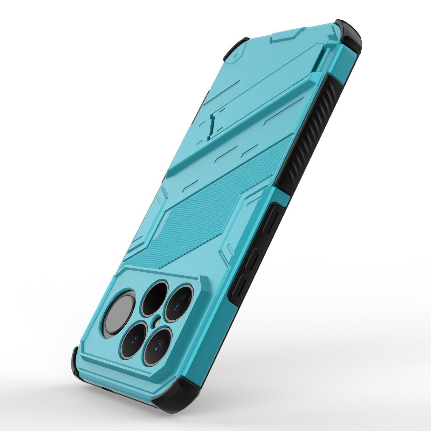 For Redmi K90 Pro Max / Poco F8 Ultra Punk Armor 2 in 1 PC + TPU Phone Case with Holder(Blue)