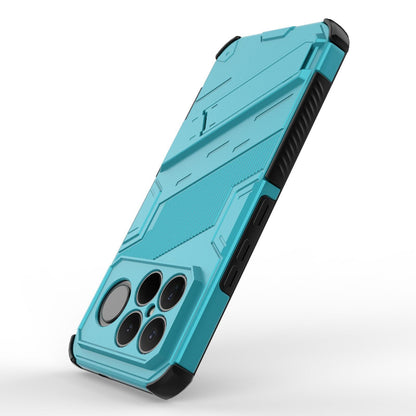 For Redmi K90 Pro Max / Poco F8 Ultra Punk Armor 2 in 1 PC + TPU Phone Case with Holder(Blue)