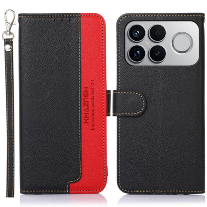 For Redmi K90 Pro Max/Poco F8 Ultra KHAZNEH Litchi Texture Leather RFID Phone Case(Black)