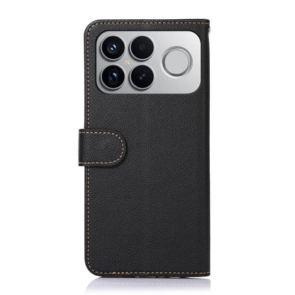 For Redmi K90 Pro Max/Poco F8 Ultra KHAZNEH Litchi Texture Leather RFID Phone Case(Black)