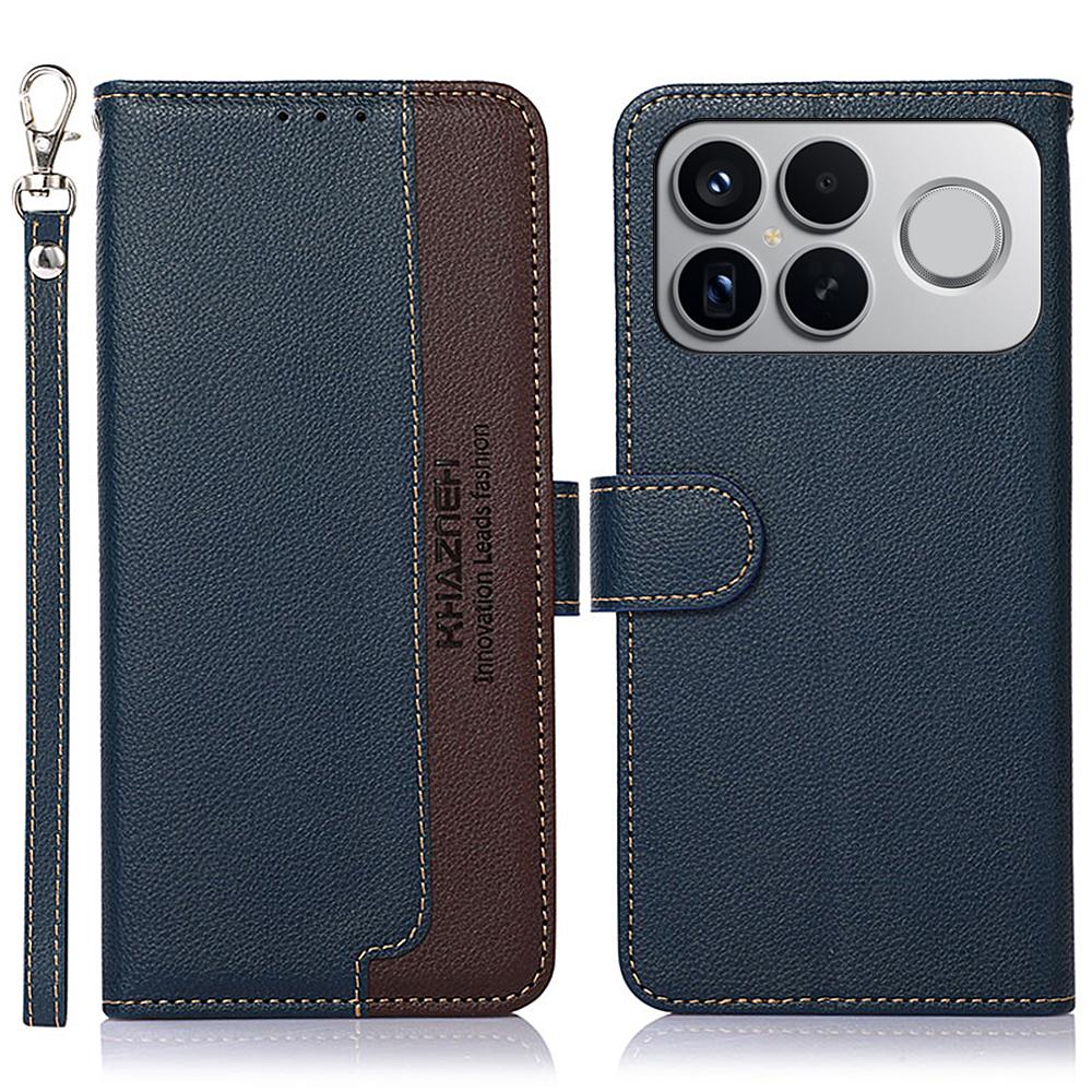 For Redmi K90 Pro Max/Poco F8 Ultra KHAZNEH Litchi Texture Leather RFID Phone Case(Blue)