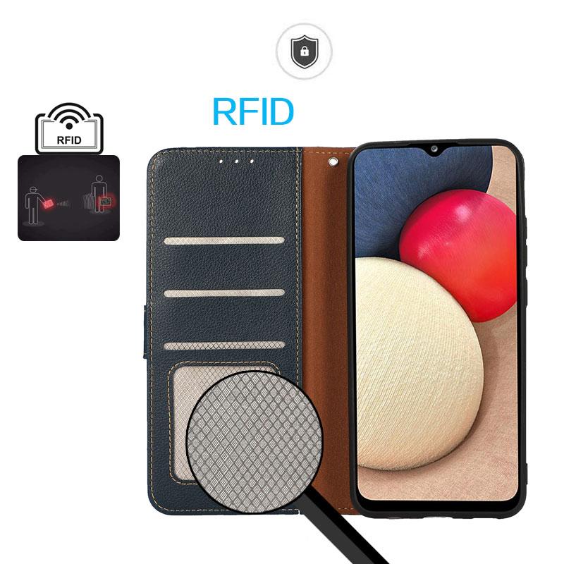For Redmi K90 Pro Max/Poco F8 Ultra KHAZNEH Litchi Texture Leather RFID Phone Case(Blue)