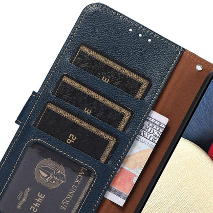 For Redmi K90 Pro Max/Poco F8 Ultra KHAZNEH Litchi Texture Leather RFID Phone Case(Blue)