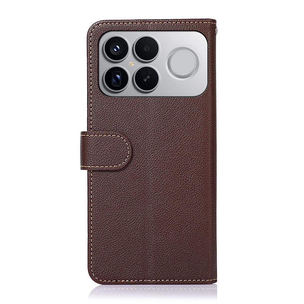 For Redmi K90 Pro Max/Poco F8 Ultra KHAZNEH Litchi Texture Leather RFID Phone Case(Brown)