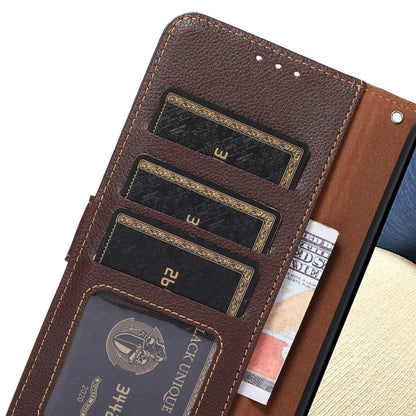 For Redmi K90 Pro Max/Poco F8 Ultra KHAZNEH Litchi Texture Leather RFID Phone Case(Brown)