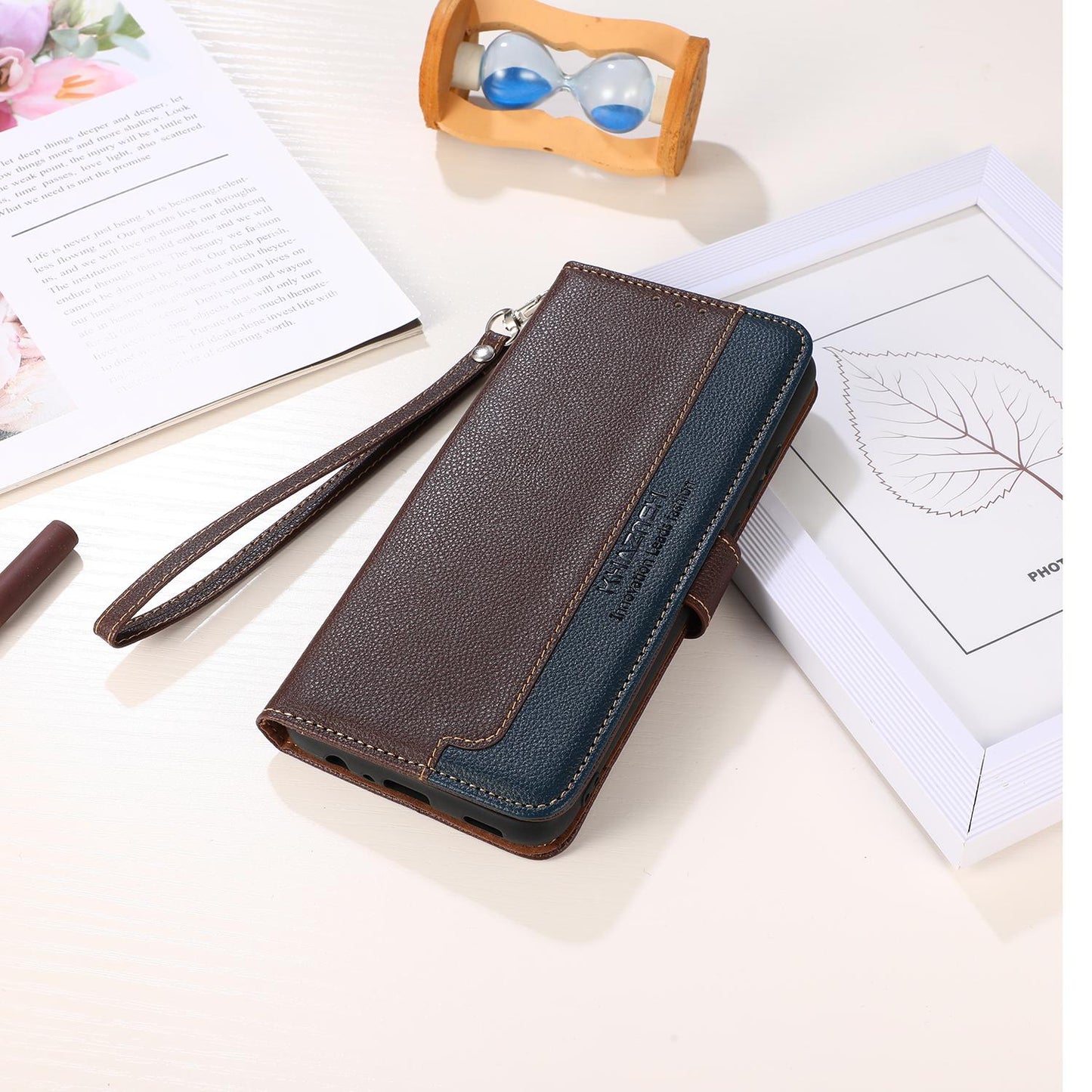 For Redmi K90 Pro Max/Poco F8 Ultra KHAZNEH Litchi Texture Leather RFID Phone Case(Brown)