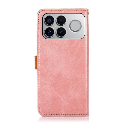 For Redmi K90 Pro Max/Poco F8 Ultra KHAZNEH Cowhide Texture Flip Leather Phone Case(Rose Gold)