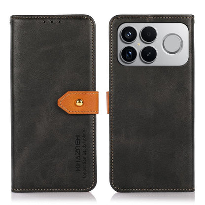 For Redmi K90 Pro Max/Poco F8 Ultra KHAZNEH Cowhide Texture Flip Leather Phone Case(Black)