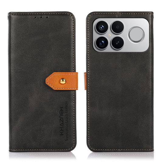 For Redmi K90 Pro Max/Poco F8 Ultra KHAZNEH Cowhide Texture Flip Leather Phone Case(Black)