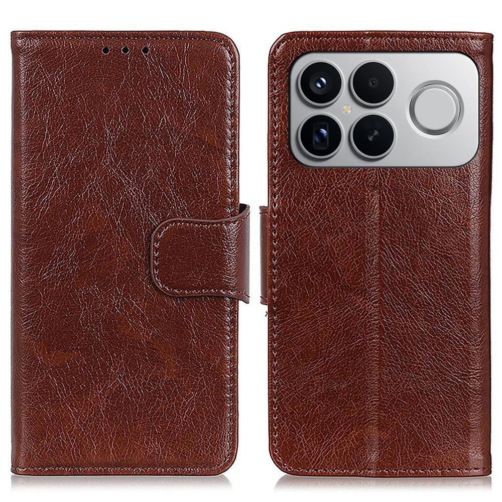 For Redmi K90 Pro Max/Poco F8 Ultra Nappa Texture Horizontal Flip Leather Phone Case(Brown)