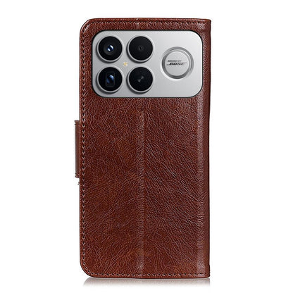 For Redmi K90 Pro Max/Poco F8 Ultra Nappa Texture Horizontal Flip Leather Phone Case(Brown)