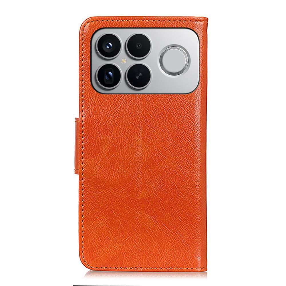 For Redmi K90 Pro Max/Poco F8 Ultra Nappa Texture Horizontal Flip Leather Phone Case(Orange)