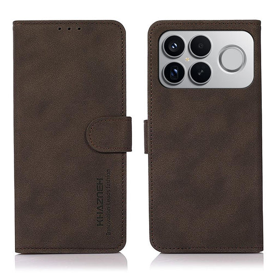 For Redmi K90 Pro Max/Poco F8 Ultra KHAZNEH Matte Texture Leather Phone Case(Brown)