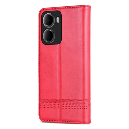 For Redmi 15a 5G AZNS Magnetic Calf Texture Flip Leather Phone Case(Red)