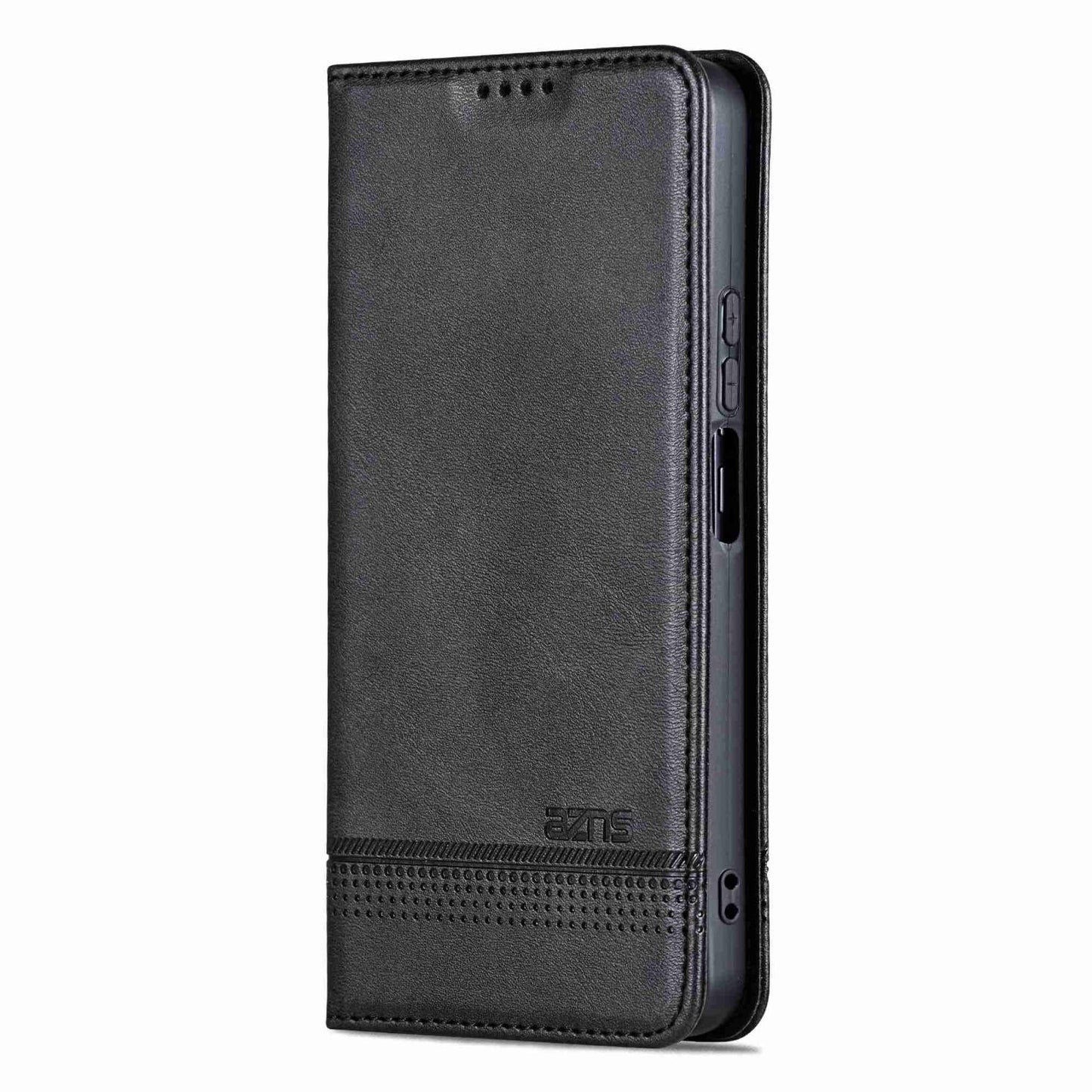 For Redmi 15a 5G AZNS Magnetic Calf Texture Flip Leather Phone Case(Black)