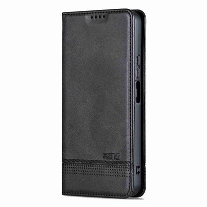 For Redmi 15a 5G AZNS Magnetic Calf Texture Flip Leather Phone Case(Black)