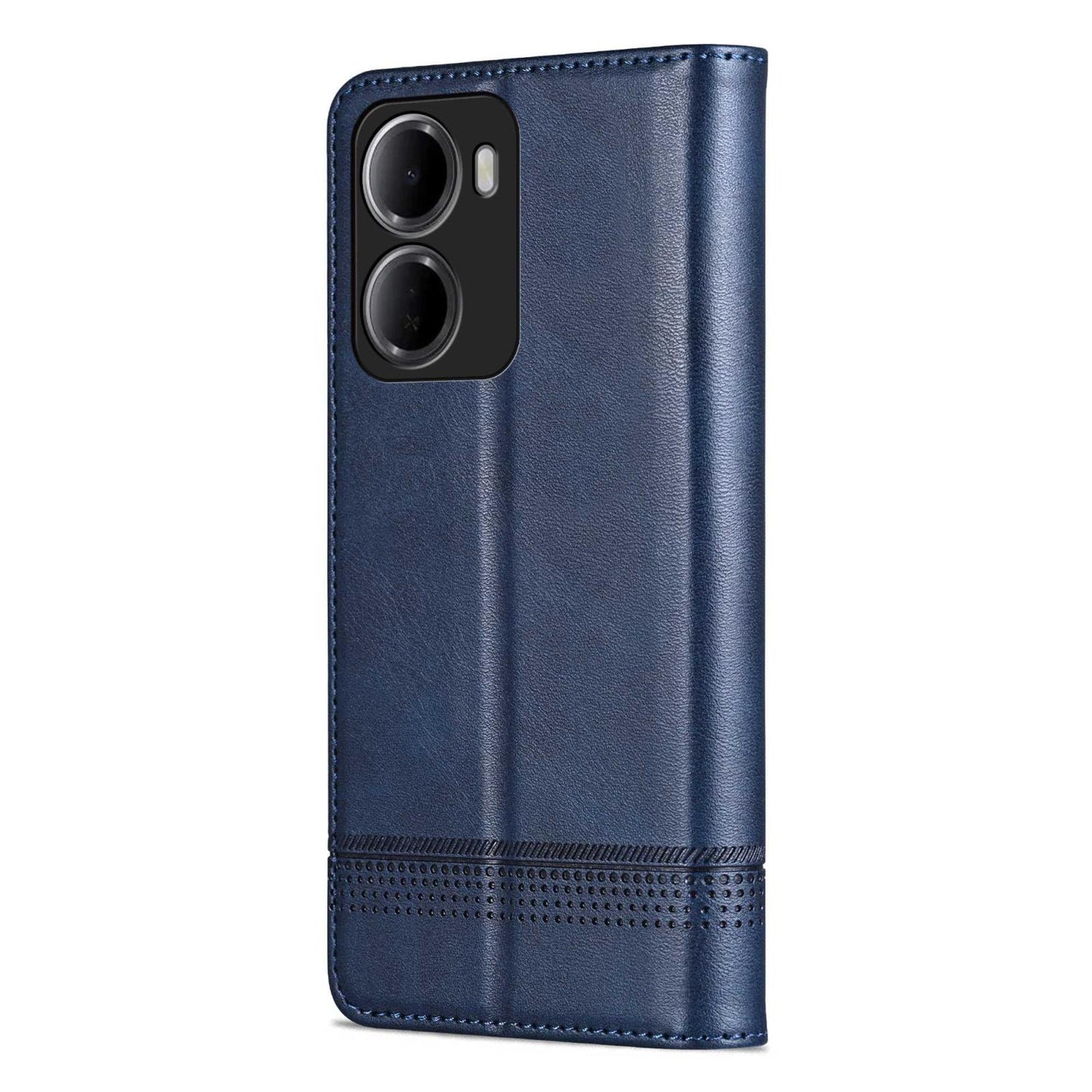 For Redmi 15a 5G AZNS Magnetic Calf Texture Flip Leather Phone Case(Dark Blue)