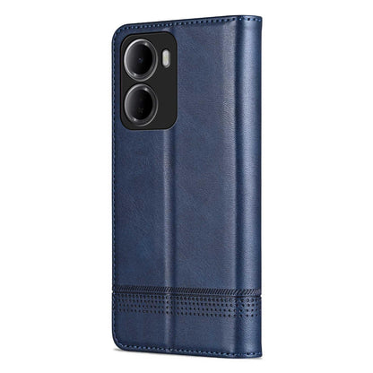For Redmi 15a 5G AZNS Magnetic Calf Texture Flip Leather Phone Case(Dark Blue)