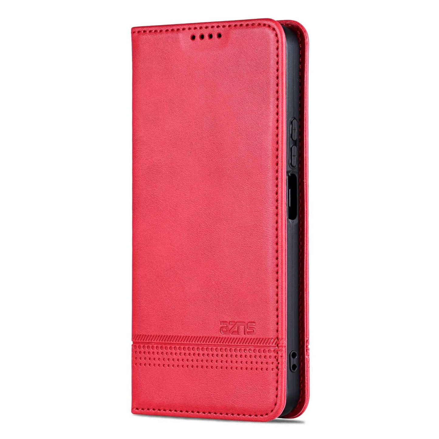 For Redmi A7 Pro 5G/4G 171mm/Poco C85x 5G AZNS Magnetic Calf Texture Flip Leather Phone Case(Red)