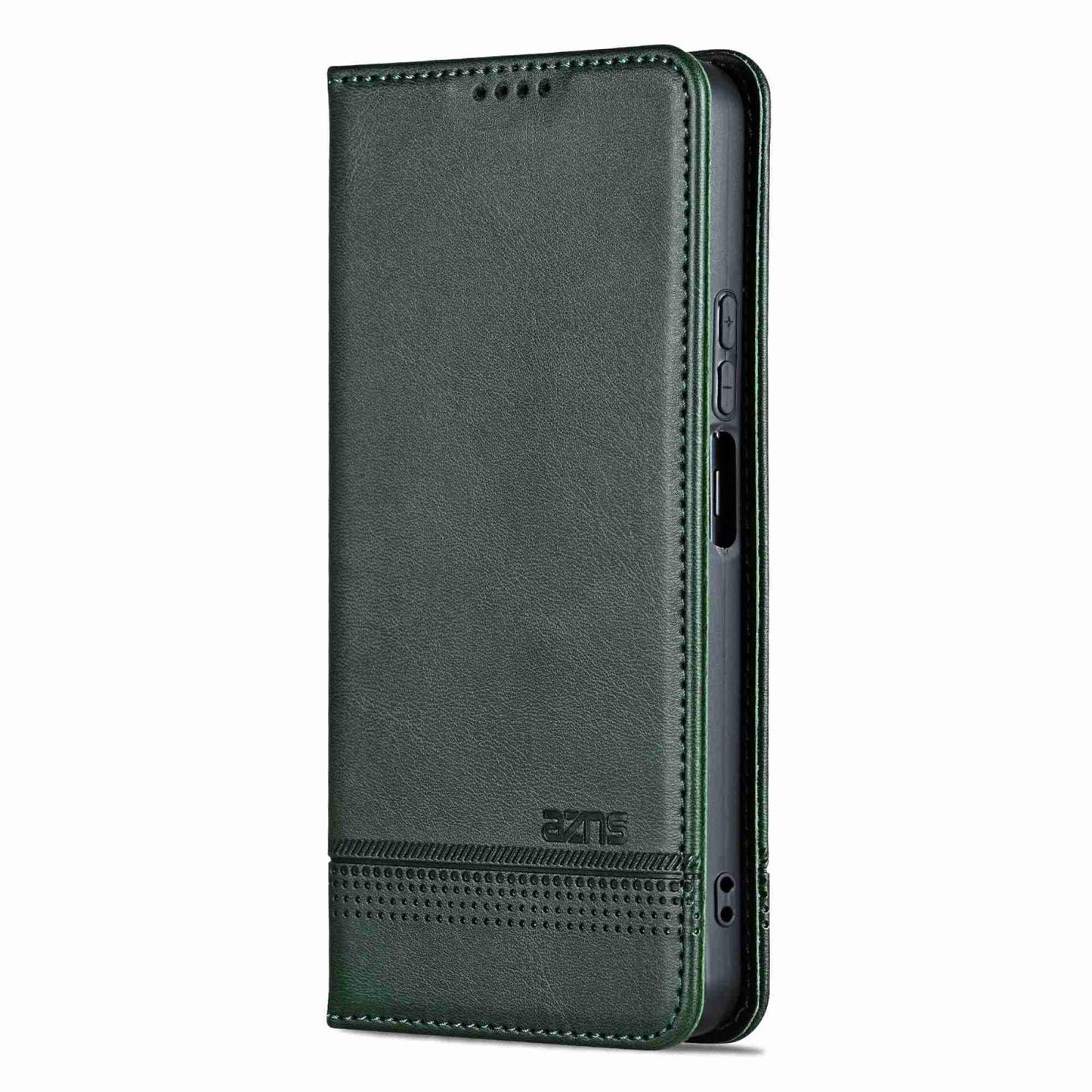 For Redmi A7 Pro 5G/4G 171mm/Poco C85x 5G AZNS Magnetic Calf Texture Flip Leather Phone Case(Dark Green)