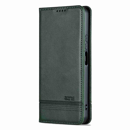 For Redmi A7 Pro 5G/4G 171mm/Poco C85x 5G AZNS Magnetic Calf Texture Flip Leather Phone Case(Dark Green)