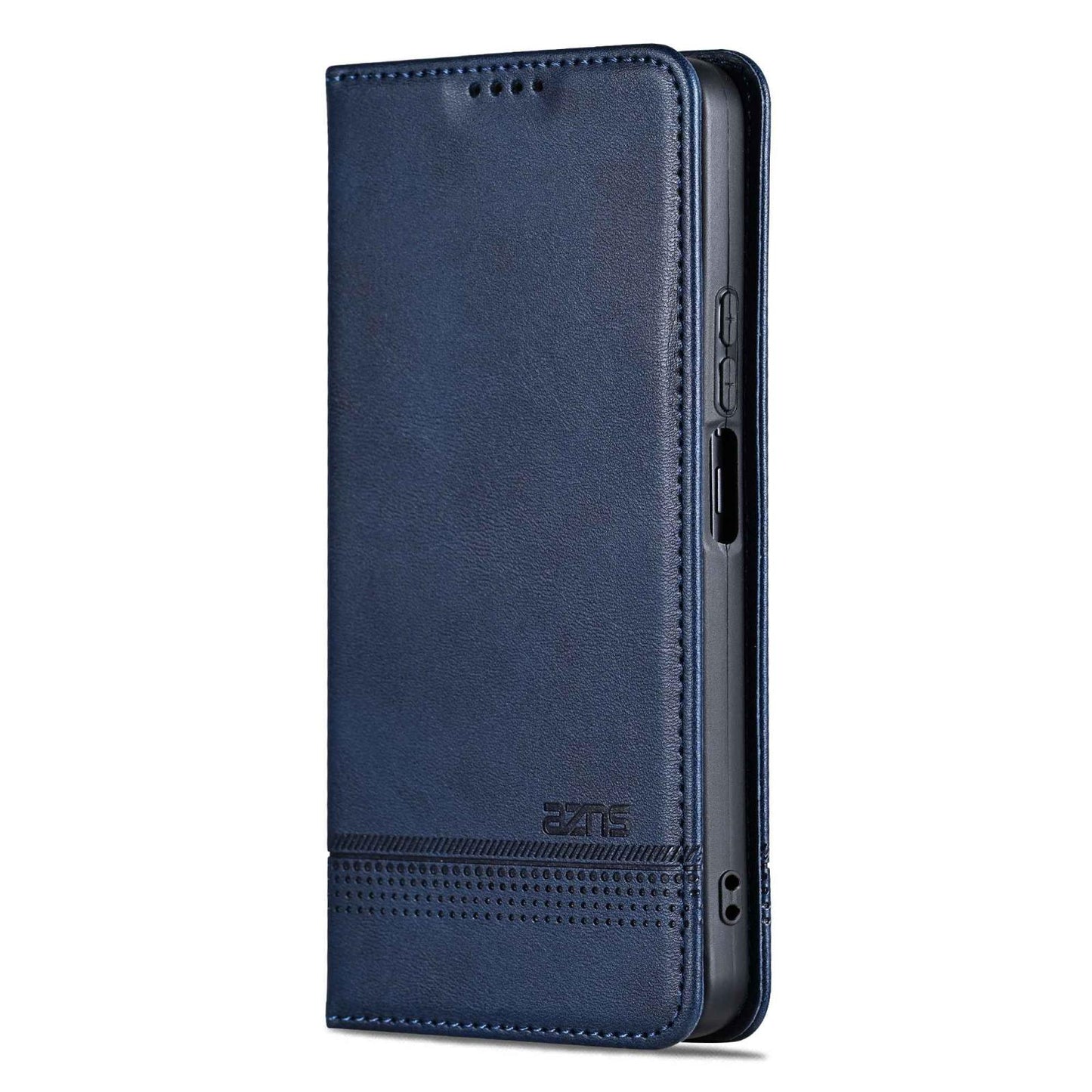 For Redmi A7 Pro 5G/4G 171mm/Poco C85x 5G AZNS Magnetic Calf Texture Flip Leather Phone Case(Dark Blue)