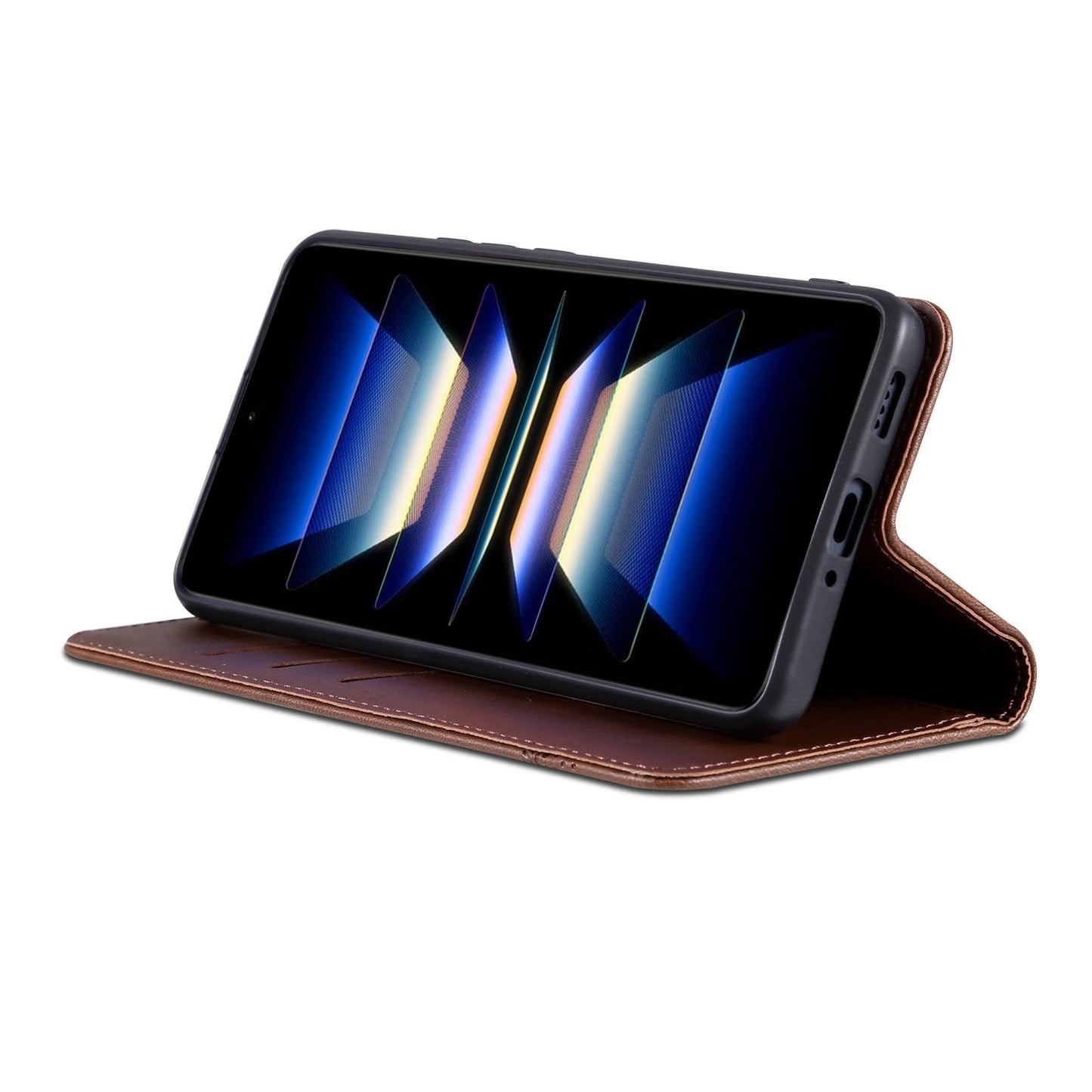 For Redmi Note 17 Pro 5G Global 163mm AZNS Magnetic Calf Texture Flip Leather Phone Case(Dark Brown)