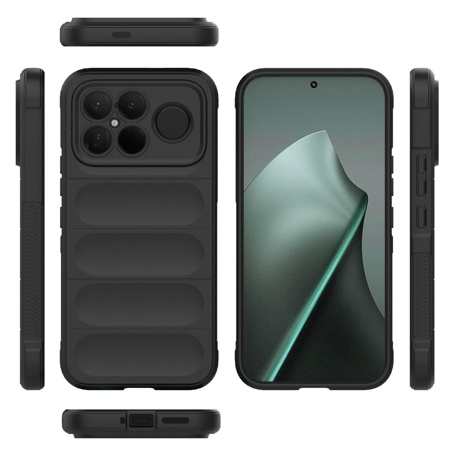 For Redmi K90 Pro Max/Poco F8 Ultra Magic Shield TPU + Flannel Phone Case(Black)
