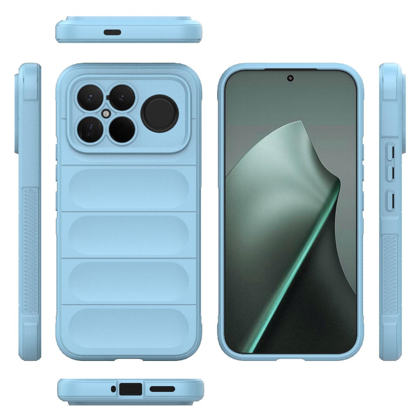For Redmi K90 Pro Max/Poco F8 Ultra Magic Shield TPU + Flannel Phone Case(Light Blue)