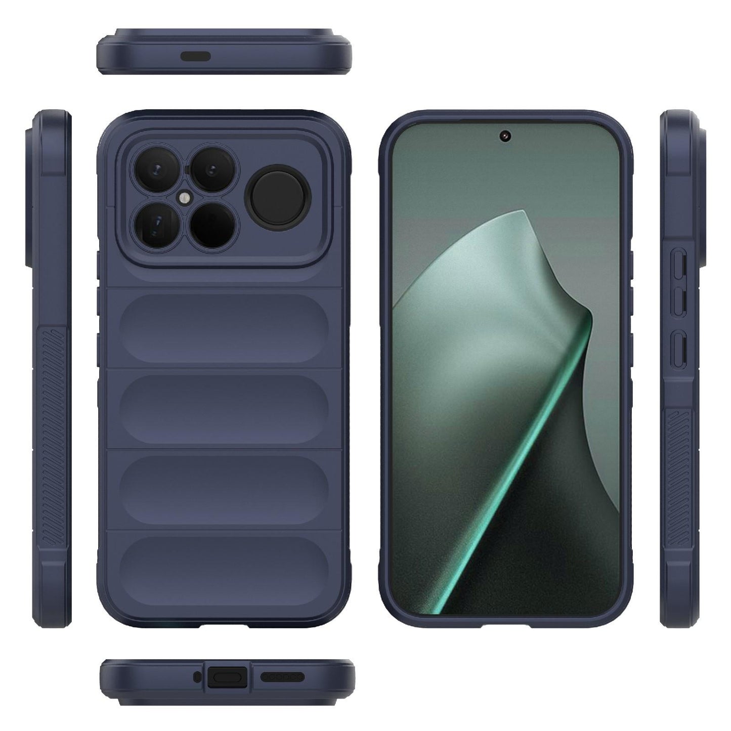 For Redmi K90 Pro Max/Poco F8 Ultra Magic Shield TPU + Flannel Phone Case(Dark Blue)