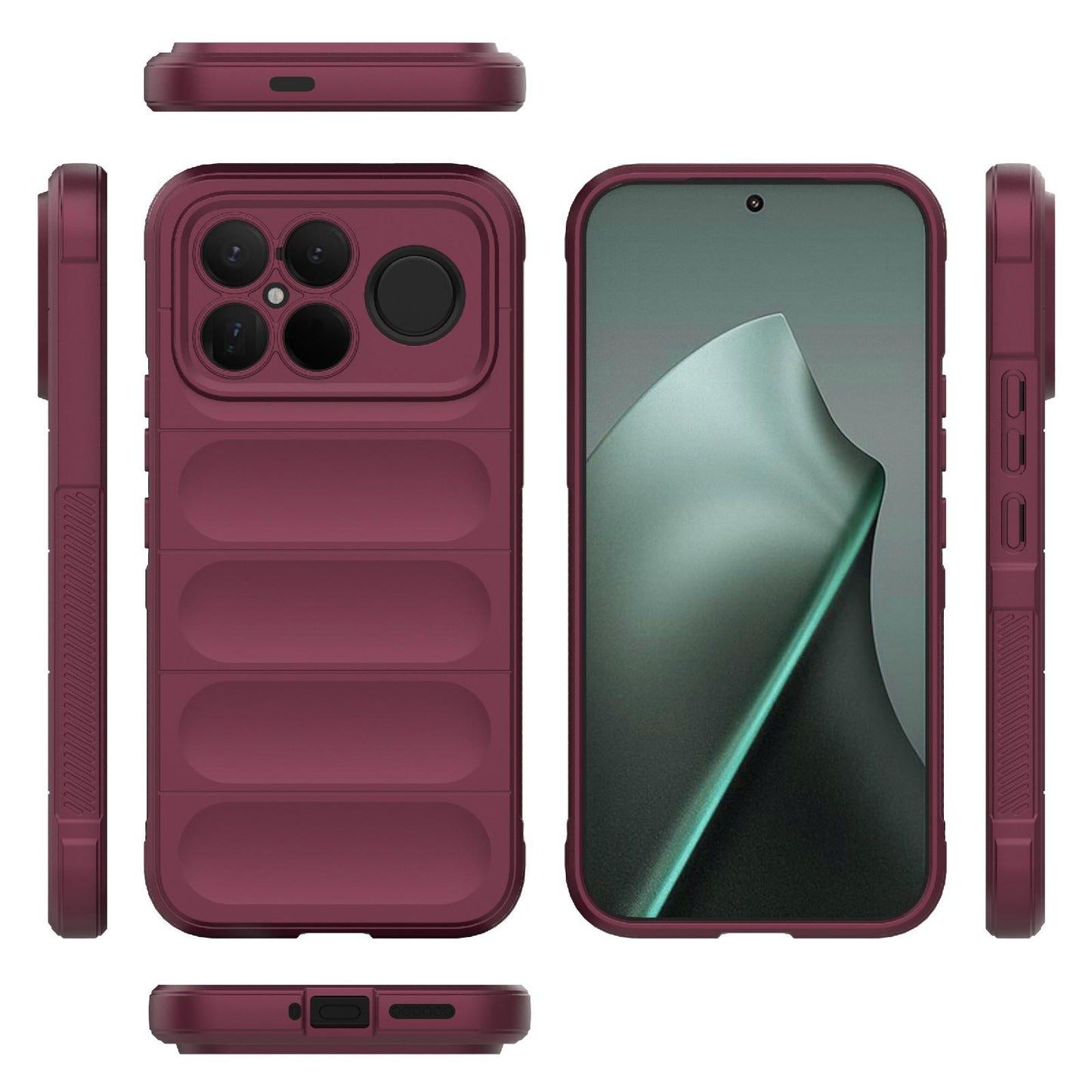 For Redmi K90 Pro Max/Poco F8 Ultra Magic Shield TPU + Flannel Phone Case(Wine Red)