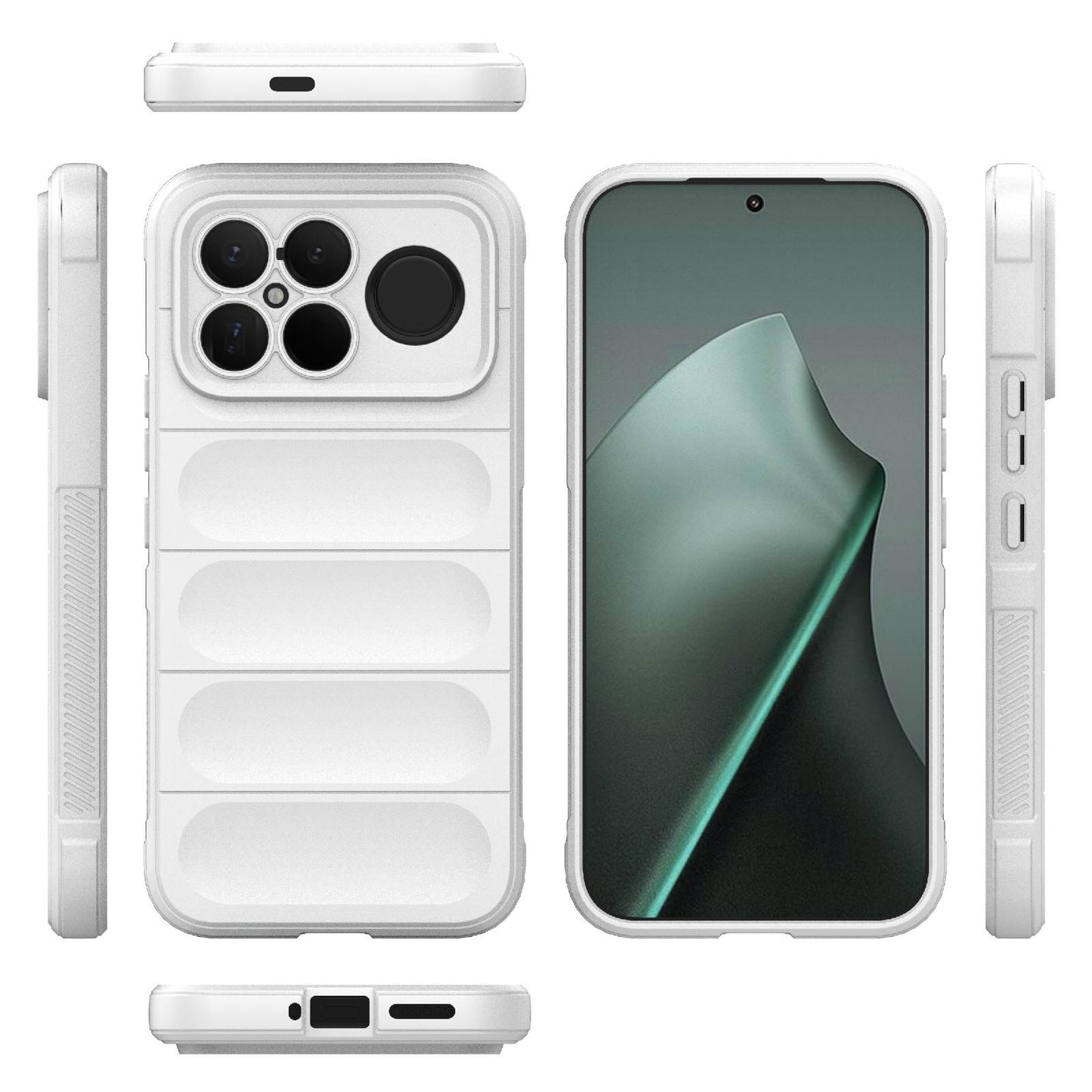 For Redmi K90 Pro Max/Poco F8 Ultra Magic Shield TPU + Flannel Phone Case(White)