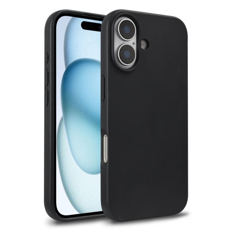 For iPhone 18 Wheat Straw TPU Phone Case - Black - EDA006700010A