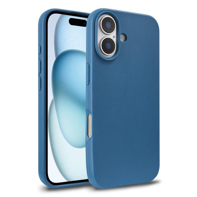 For iPhone 18 Wheat Straw TPU Phone Case - Blue - EDA006700010B