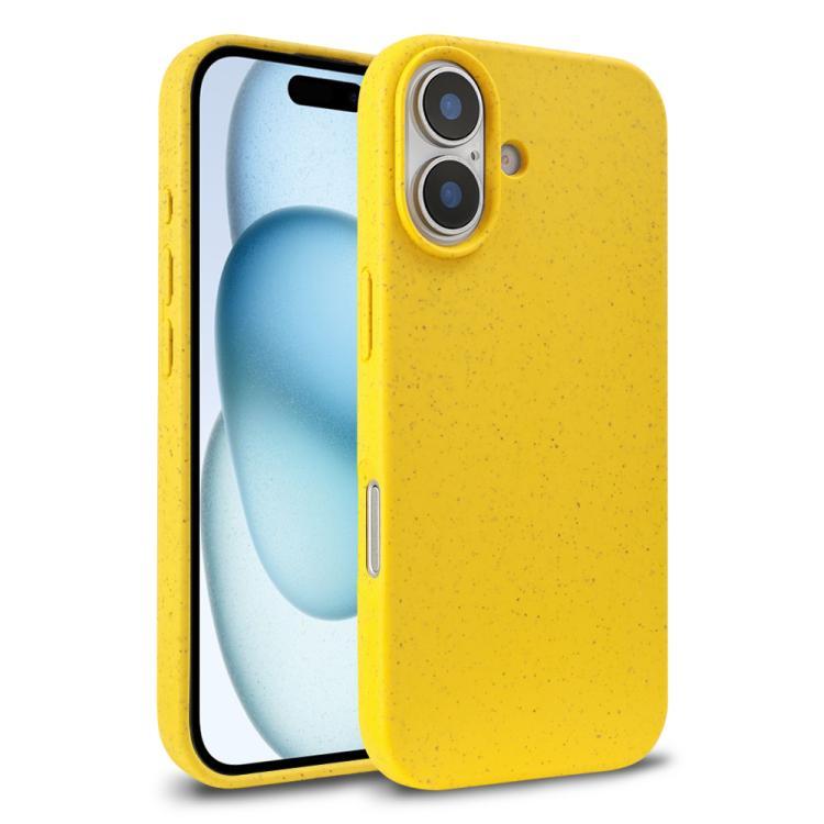 For iPhone 18 Wheat Straw TPU Phone Case - Yellow - EDA006700010D