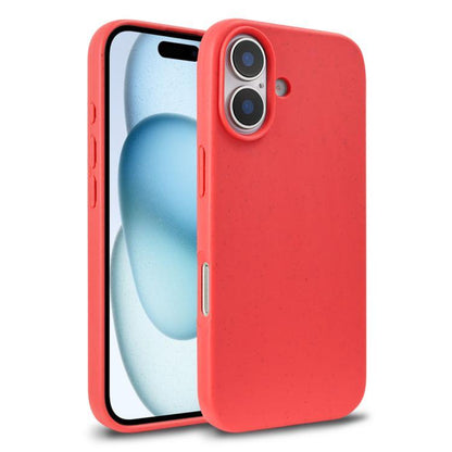 For iPhone 18 Wheat Straw TPU Phone Case - Red - EDA006700010F