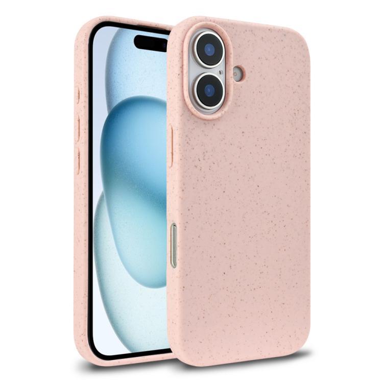 For iPhone 18 Wheat Straw TPU Phone Case - Pink - EDA006700010G