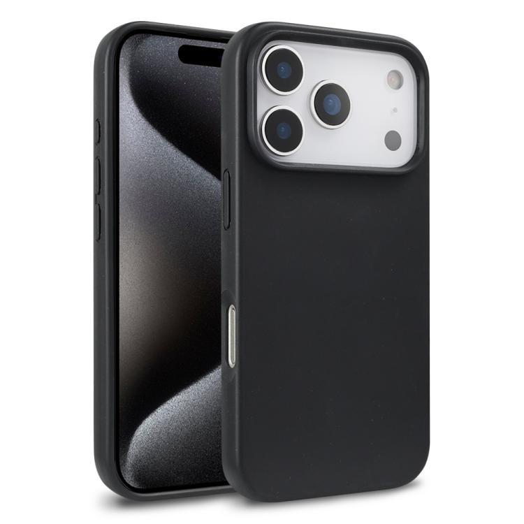 For iPhone 18 Pro Wheat Straw TPU Phone Case - Black - EDA006700011A