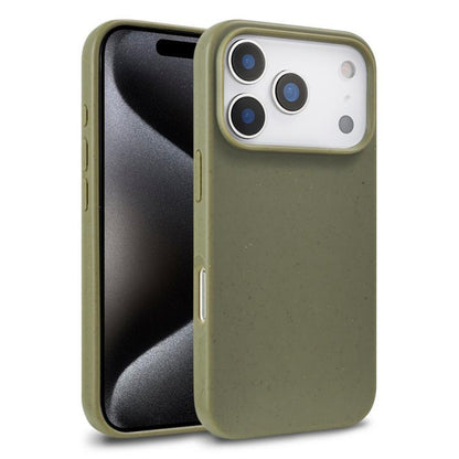 For iPhone 18 Pro Wheat Straw TPU Phone Case - Army Green - EDA006700011C