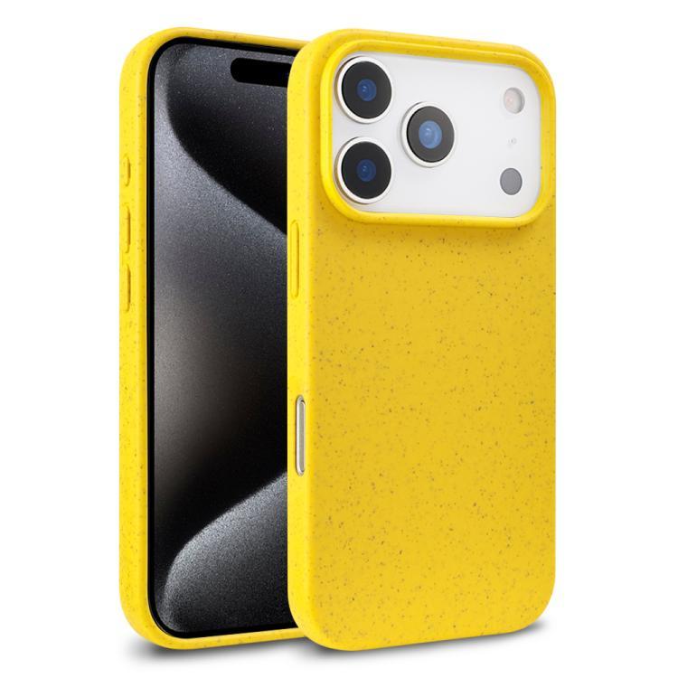 For iPhone 18 Pro Wheat Straw TPU Phone Case - Yellow - EDA006700011D