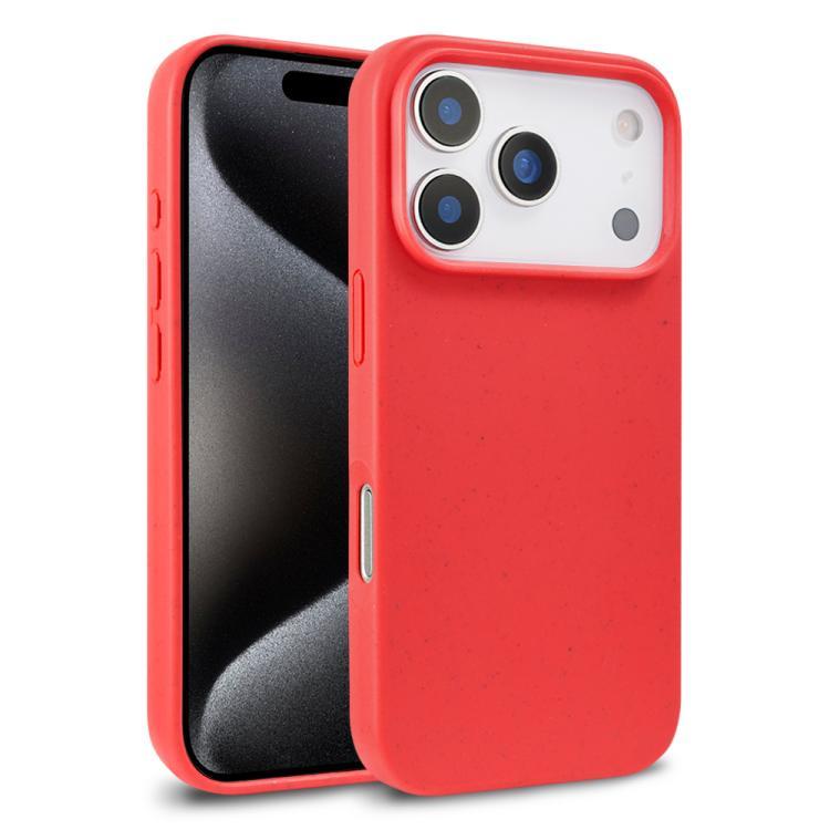 For iPhone 18 Pro Wheat Straw TPU Phone Case - Red - EDA006700011F