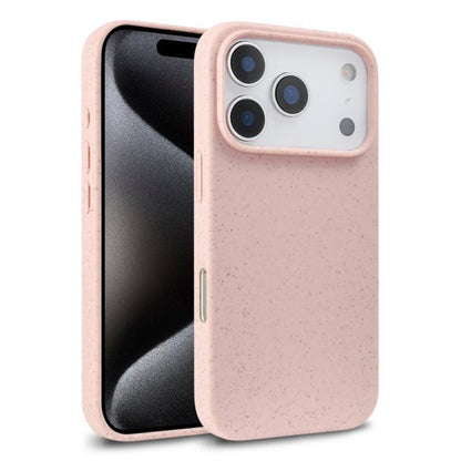For iPhone 18 Pro Max Wheat Straw TPU Phone Case - Pink - EDA006700012G