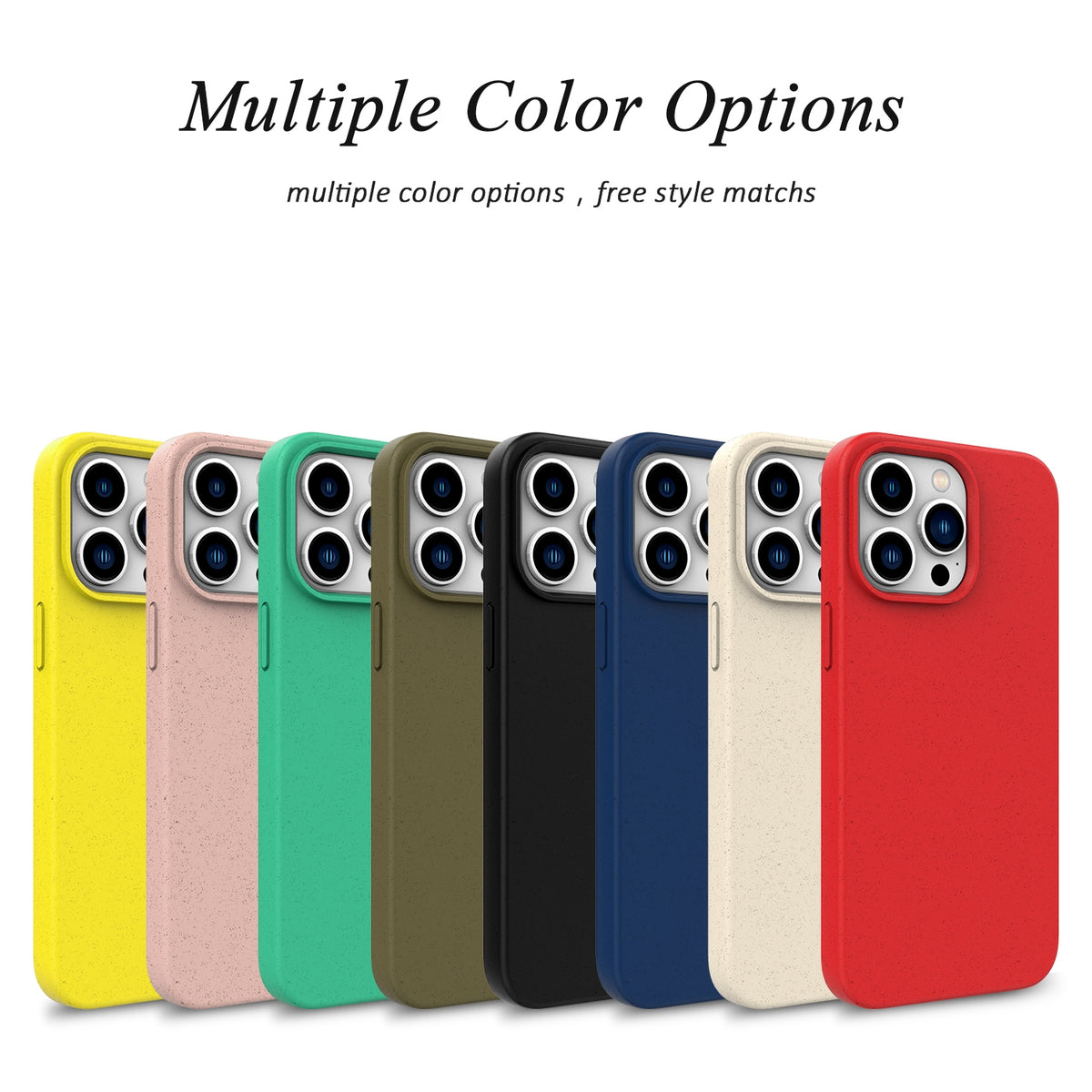 For iPhone 18 Pro Wheat Straw TPU Phone Case - Green - EDA006700011E
