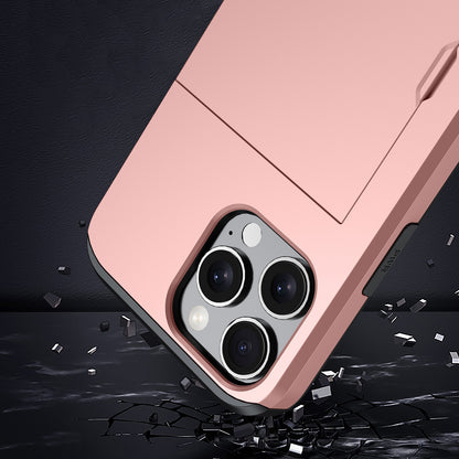 For iPhone 18 Pro Shockproof Armor Phone Case with Card Slot - White - EDA006701811A