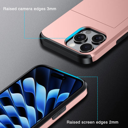 For iPhone 18 Shockproof Armor Phone Case with Card Slot - White - EDA006701810A