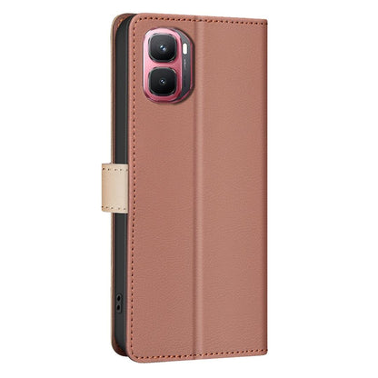 For Infinix GT 50 Pro 5G Color Matching RFID Anti-theft Leather Phone Case - Brown - EDA006703614B