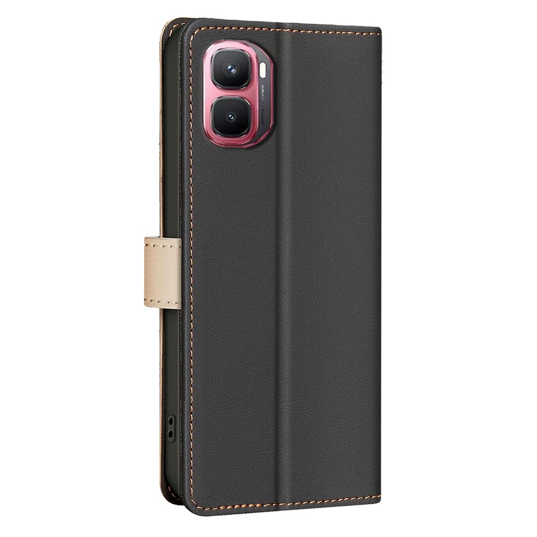 For Infinix GT 50 Pro 5G Color Matching RFID Anti-theft Leather Phone Case - Black - EDA006703614C