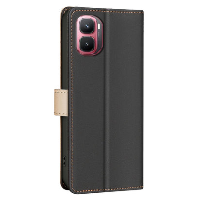 For Infinix GT 50 Pro 5G Color Matching RFID Anti-theft Leather Phone Case - Black - EDA006703614C
