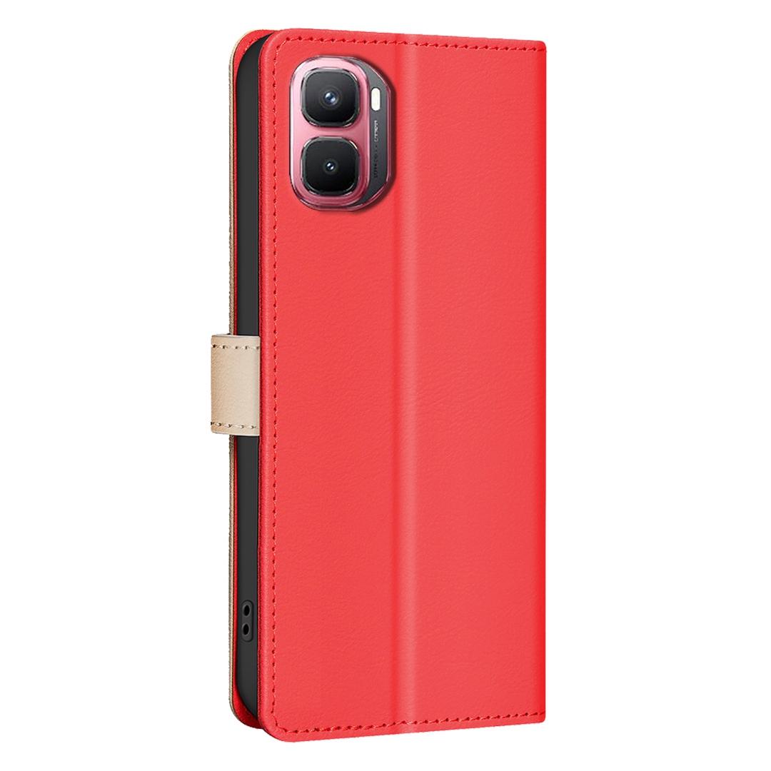 For Infinix GT 50 Pro 5G Color Matching RFID Anti-theft Leather Phone Case - Red - EDA006703614D