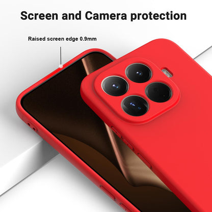 For Xiaomi 17T Pro 5G Solid Color Liquid Silicone Dropproof Full Coverage Phone Case - Red - EDA006707030A